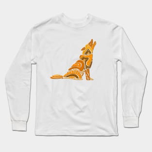 Abstract Wolf Design Long Sleeve T-Shirt